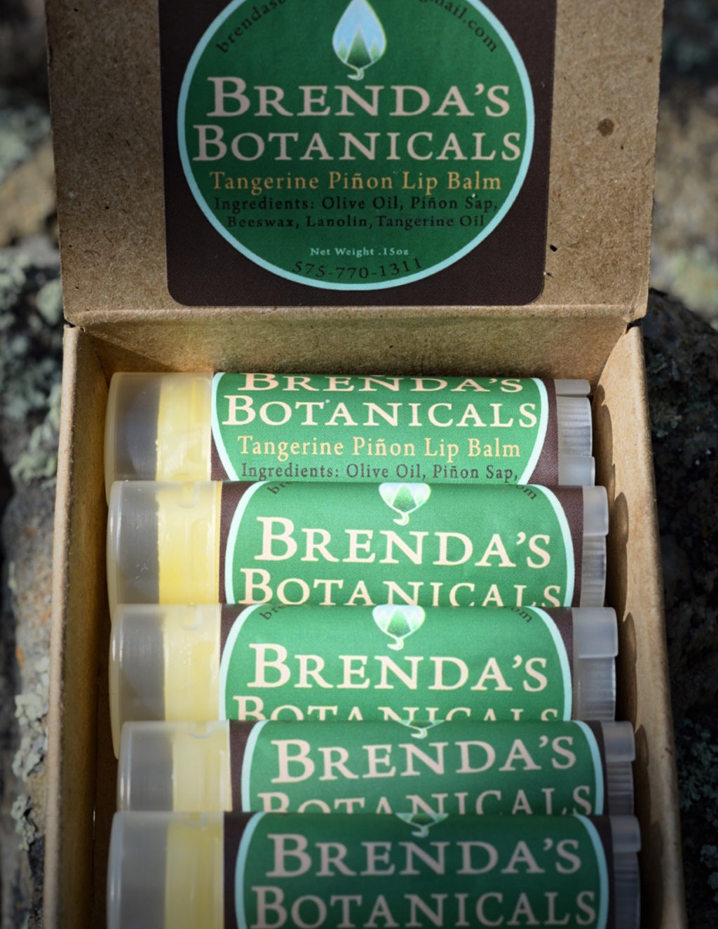 Brenda's Botanicals Piñon Lip Balm - Tangerine