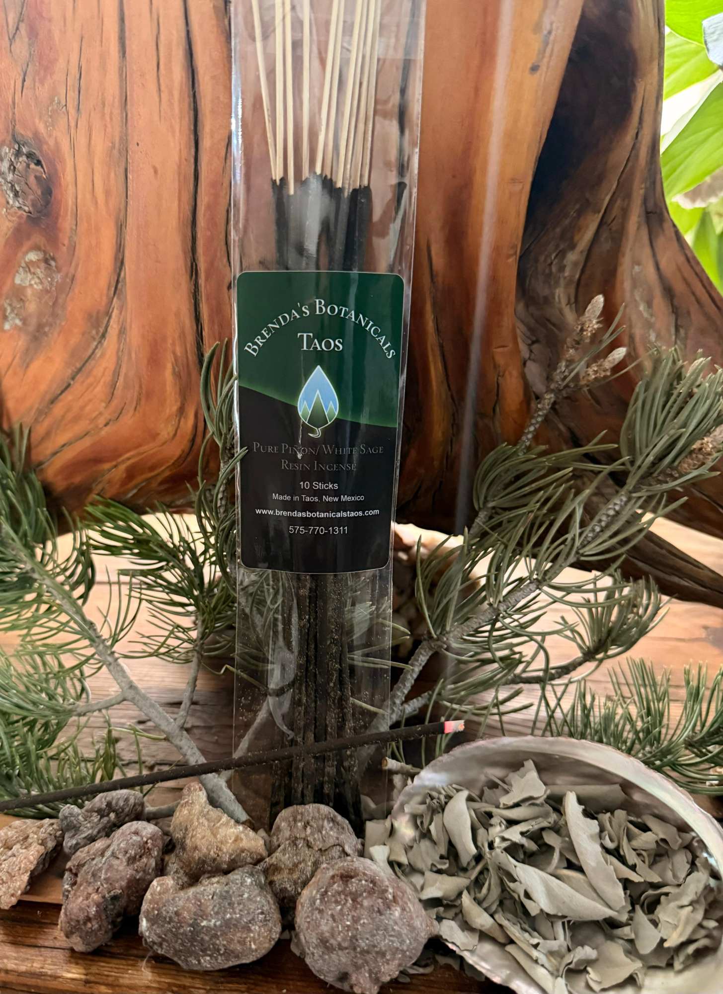 Piñon/white sage incense – Brenda's Botanicals Taos