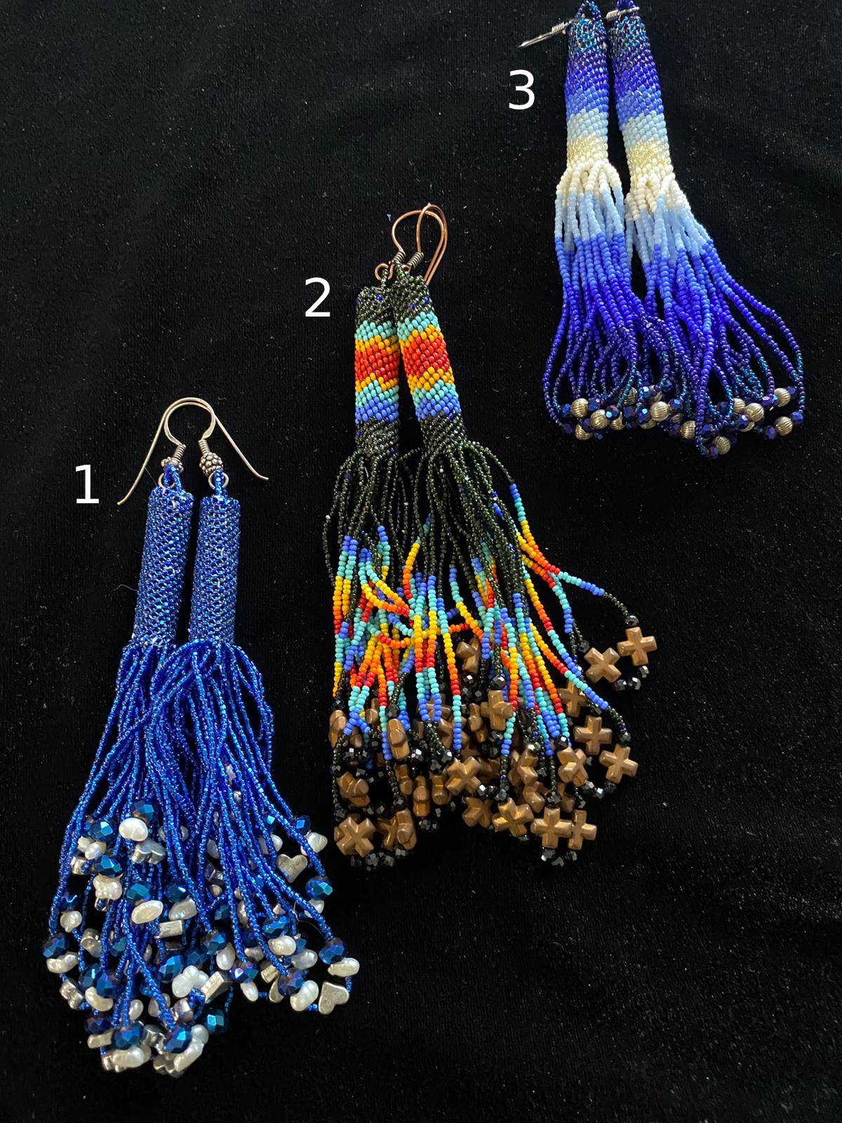 Peyote stitch Beaded Earrings Taos Botanicals