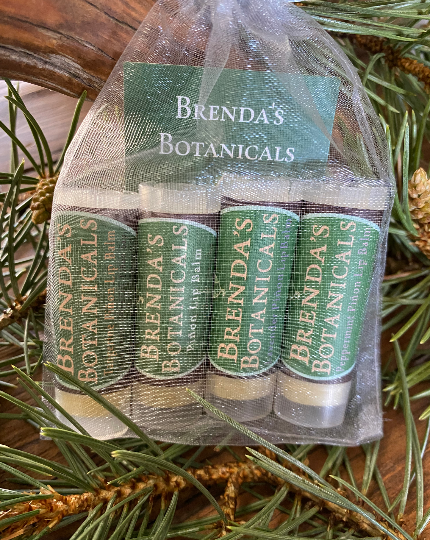 Piñon lip balm sampler pack Brenda's Botanicals Taos
